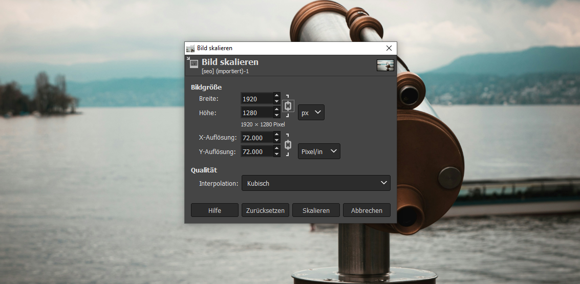 Example of correctly scaled image